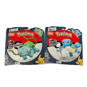 Set of 2 Mega Construx Pokémon Build & Show - Squirtle & Bulbasaur